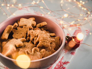 Fresh, fragrant homemade pastries. Close-up, side view. Tasty and healthy eating concept