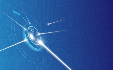 Obraz premium blue tech sci fi innovation concept background