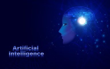 artificial intelligence background tech futuristic design concept