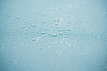 Blue water drops background