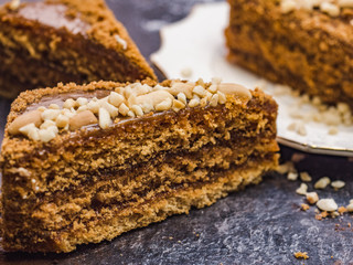 Fresh, fragrant homemade pastries. Close-up, side view. Tasty and healthy eating concept