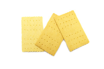 Cheese shake biscuit isolated on white background.