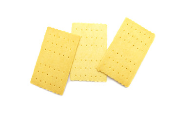 Cheese shake biscuit isolated on white background.