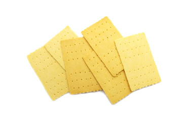 Cheese shake biscuit isolated on white background.