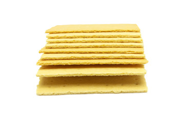 Cheese shake biscuit isolated on white background.