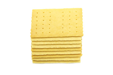 Cheese shake biscuit isolated on white background.