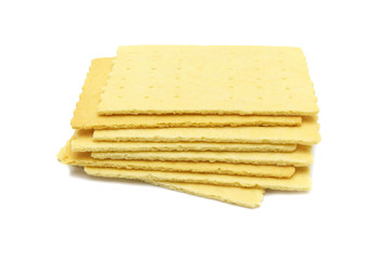 Cheese shake biscuit isolated on white background.