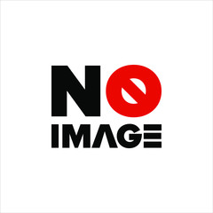 simple modern NO IMAGE text vector for print art or sticker design template