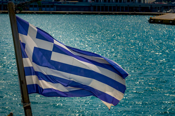 Greek national flag, Hellenic Republic, GR