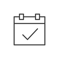 Appointment date check - Minimal vector icon. Stock Vector illustration isolated on white background.