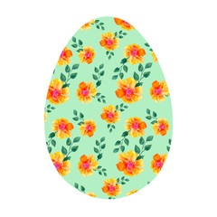 Watercolor stylized Easter eggs on a white background
