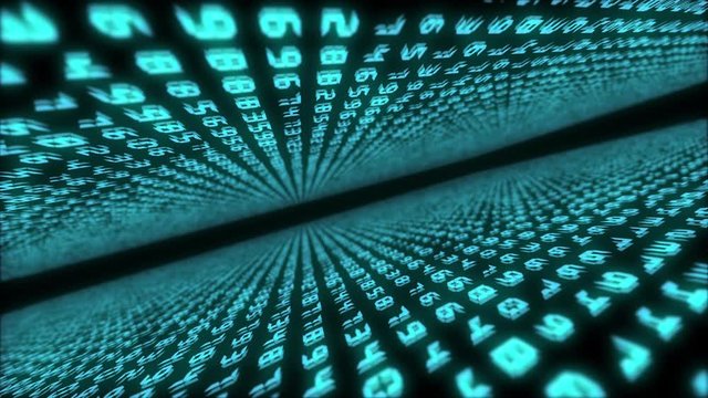 simple background animation of numbers
