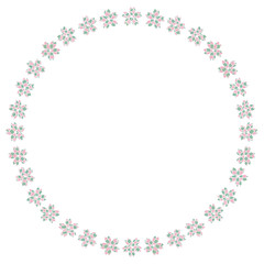 桜-ピンクxグリーンの輪