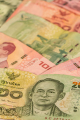 Thai baht. THB banknotes. Thailand, TH