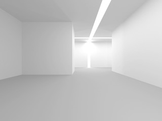 Futuristic White Architecture Design Background