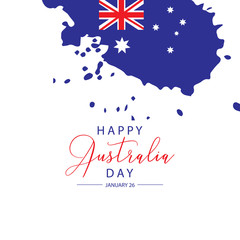 Obraz na płótnie Canvas Happy Australia Day concept. Suitable for Greeting card, poster and banner.