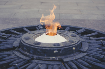 Eternal flame in a provincial town square