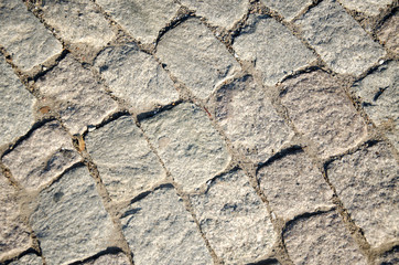 City road made of stone, light background
