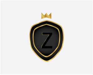 Golden Luxury Letter Z logo. Elegant Luxury Logo template in vector for Restaurant, Royalty, Boutique, Cafe, Hotel, wedding, Jewelry, Fashion , emblem, label vector illustration