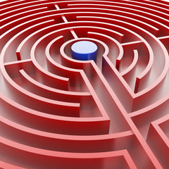 Maze concept, choices and challenge theme; original 3d rendering illustration