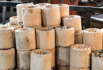 barrels in cellar