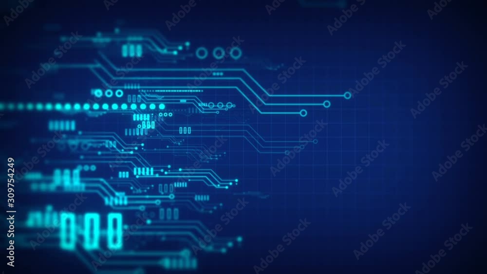 Canvas Prints futuristic technology digital animation background