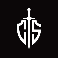 CS logo with shield shape and sword
