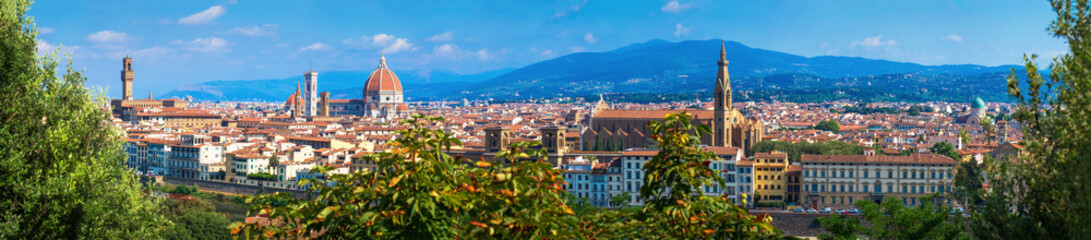 Naklejka premium Panorama of Florence, Italy. Scenic city landscape of Florence