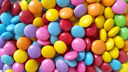 Gordijnen Bright colorful candy © Dinadesign