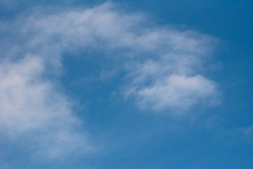 Abstract background with white clouds on blue sky