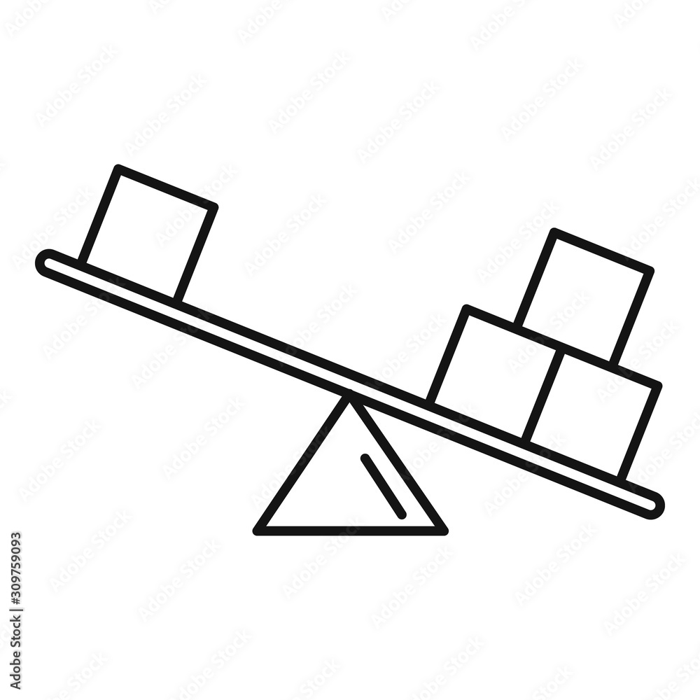 Poster physics balance icon. outline physics balance vector icon for web design isolated on white backgroun