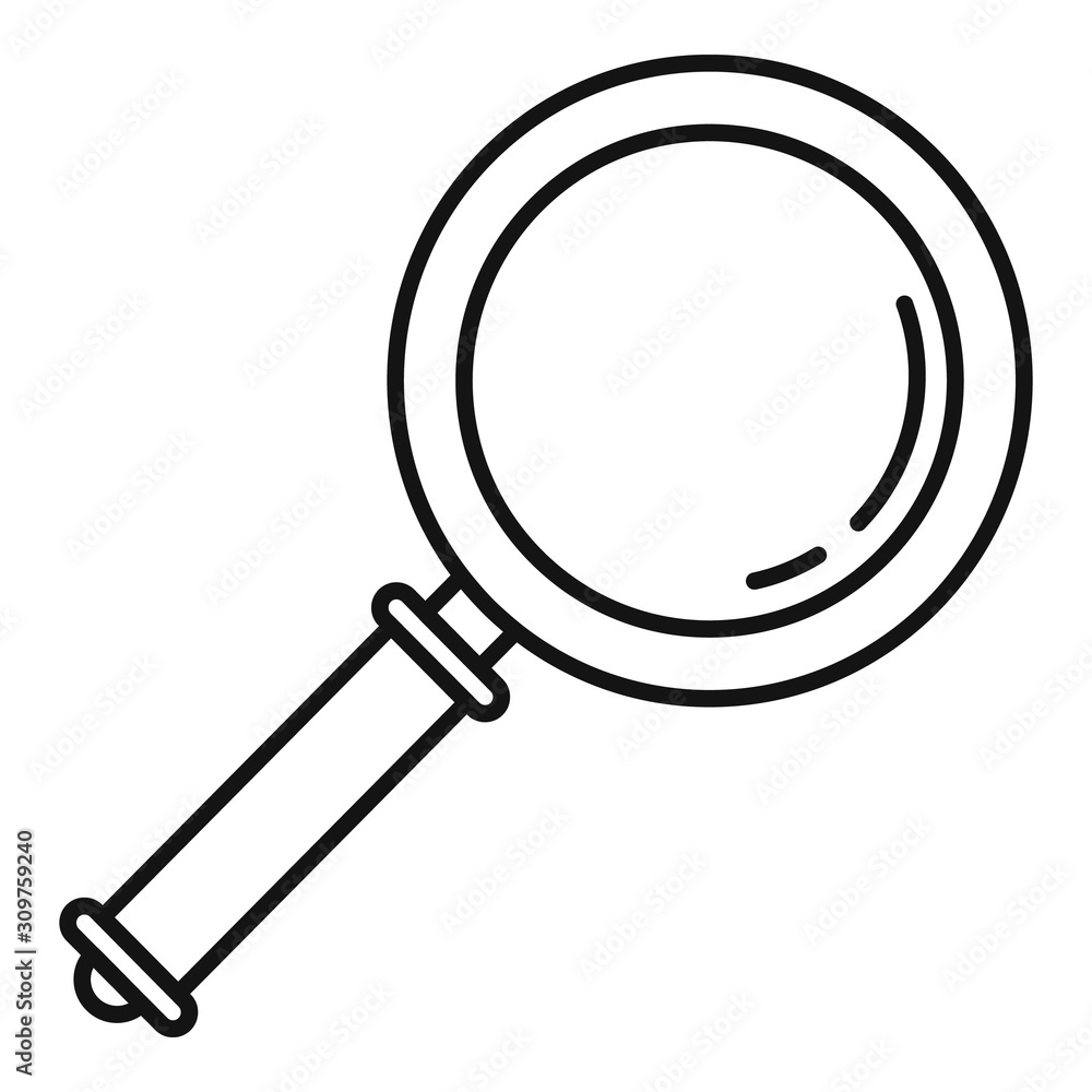 Aufkleber magnifier icon. outline magnifier vector icon for web design isolated on white background