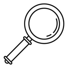 Magnifier icon. Outline magnifier vector icon for web design isolated on white background