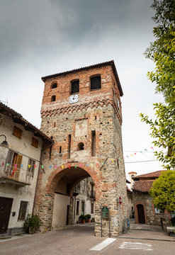 Torre Campanaria - the bell tower in Piverone town, Turin, region Piemonte, Italy