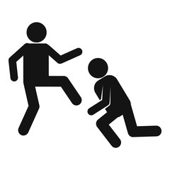 Public fight violence icon. Simple illustration of public fight violence vector icon for web design isolated on white background