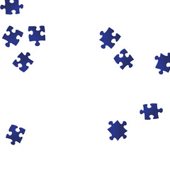 Business brainteaser jigsaw puzzle dark blue 