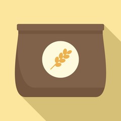 Flour package icon. Flat illustration of flour package vector icon for web design