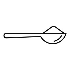 Flour spoon icon. Outline flour spoon vector icon for web design isolated on white background