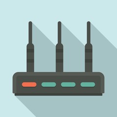 Fototapeta premium Communication router icon. Flat illustration of communication router vector icon for web design