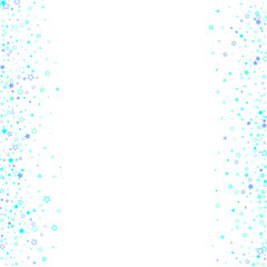 Blue, cyan, turquoise glitter stars confetti