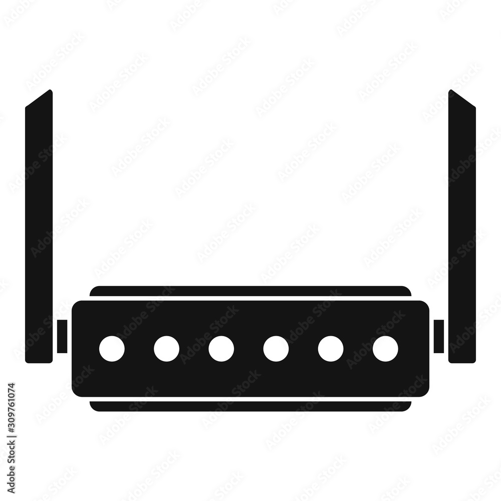 Poster broadband router icon. simple illustration of broadband router vector icon for web design isolated o