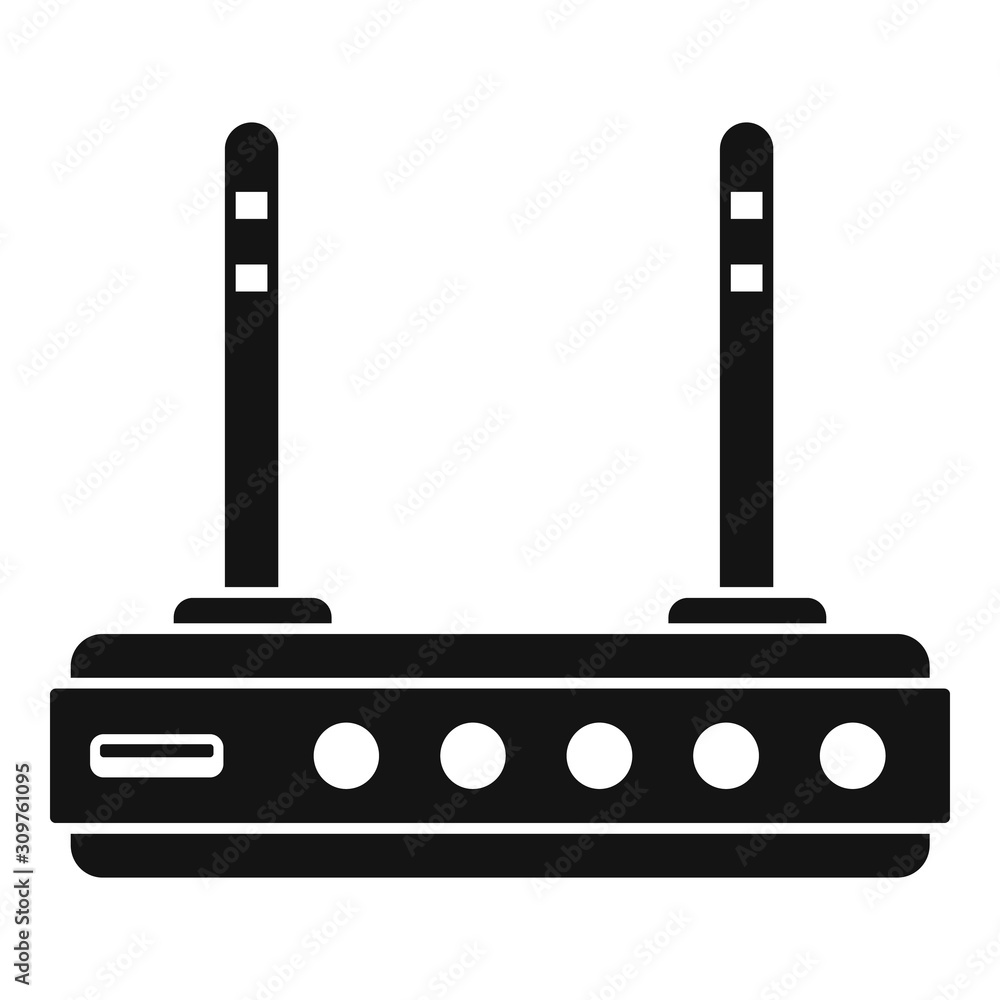 Poster wifi router icon. simple illustration of wifi router vector icon for web design isolated on white ba