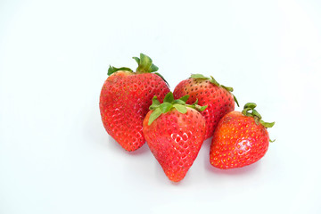 Red Strawberry  Isolated on White Background