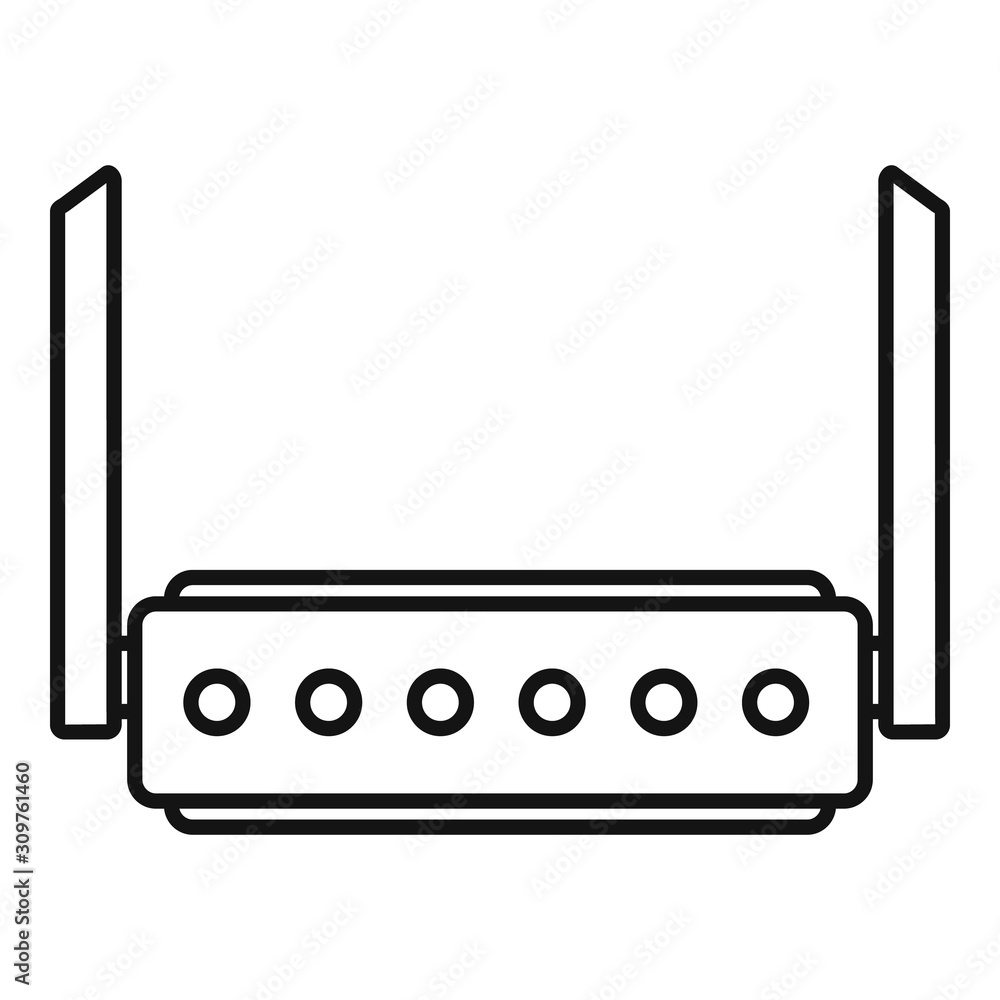 Poster broadband router icon. outline broadband router vector icon for web design isolated on white backgro