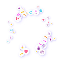 Social media marketing, Communication concept.