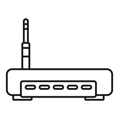 Router equipment icon. Outline router equipment vector icon for web design isolated on white background