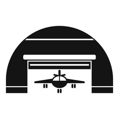 Military hangar icon. Simple illustration of military hangar vector icon for web design isolated on white background