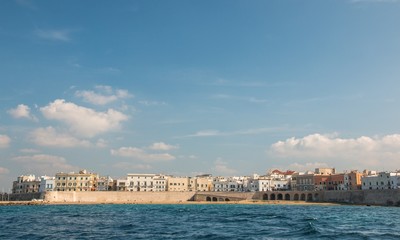 Obraz premium Panoramic view of Gallipoli, a village near ionian sea, Apulia, Salento, Italy