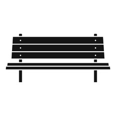 Outdoor bench icon. Simple illustration of outdoor bench vector icon for web design isolated on white background