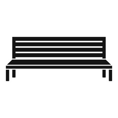 City bench icon. Simple illustration of city bench vector icon for web design isolated on white background